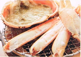 越前ガニの焼き蟹